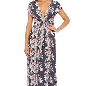 BGBG MAXAZRIA Plunge Maxi Dress